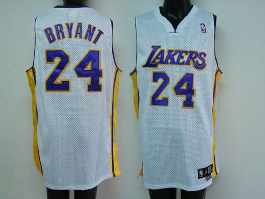 Lakers #24 Kobe Bryant Stitched White Basketball Jersey