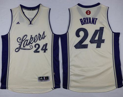 Lakers #24 Kobe Bryant White 2015-2016 Christmas Day Stitched Basketball Jersey