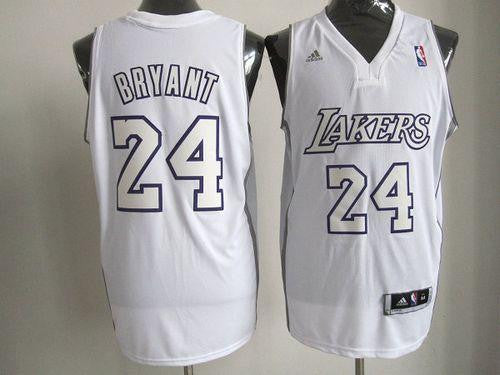 Lakers #24 Kobe Bryant White Big Color Fashion Stitched Basketball Jersey