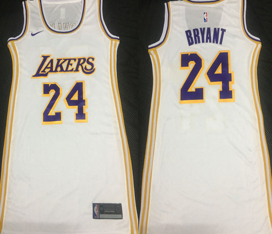 Lakers 24 Kobe Bryant White Women Swingman Basketball Jersey