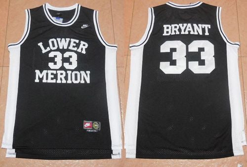 Lakers #33 Kobe Bryant Black Lower Merion High School Stitched Basketball Jersey