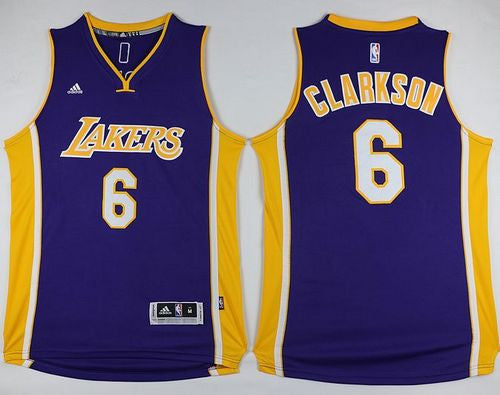 Lakers #6 Jordan Clarkson Purple Stitched Basketball Jersey