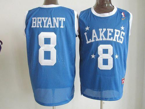 Lakers #8 Kobe Bryant Blue Stitched Throwback Basketball Jersey