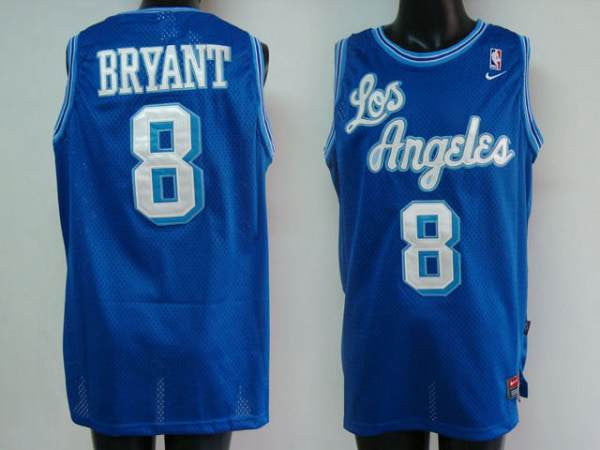 Lakers #8 Kobe Bryant Stitched Blue Basketball Jersey