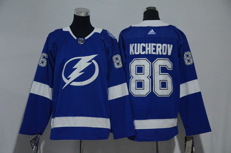 Lightning 86 Nikita Kucherov Blue Youth Hockey Jersey