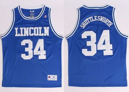 Lincoln He Got Game #34 Jesus Shuttlesworth Blue Stitched Basketball Basketball Jersey