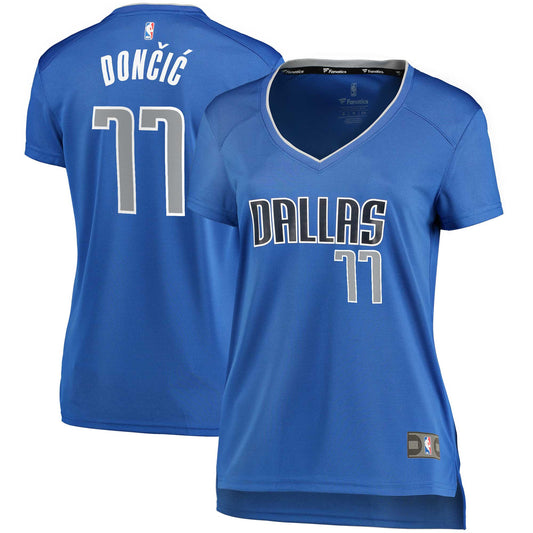 Luka Doncic Dallas Mavericks Branded Women's Fast Break Player Basketball Jersey - Blue - Icon Edition