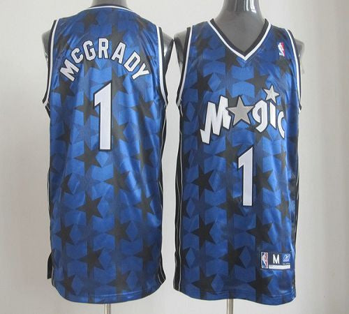 Magic #1 Tracy Mcgrady Blue All Star Stitched Basketball Jersey