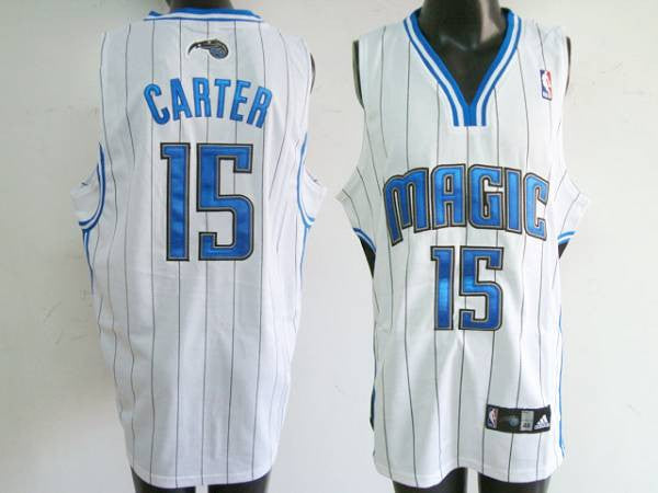 Magic #15 Vince Carter Stitched White Basketball Jersey