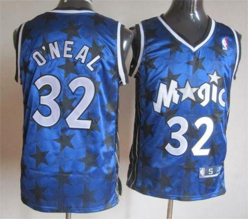 Magic #32 Shaquille O'Neal Blue All Star Stitched Basketball Jersey