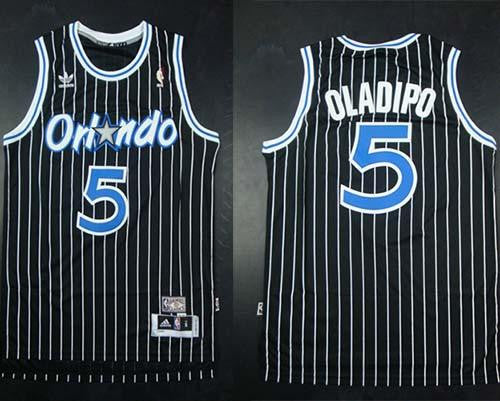 Magic #5 Victor Oladipo Black Throwback Stitched Basketball Jersey