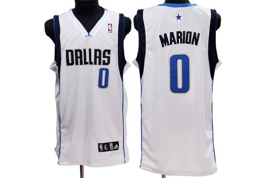 Mavericks #0 Shawn Marion Stitched White Basketball Jersey