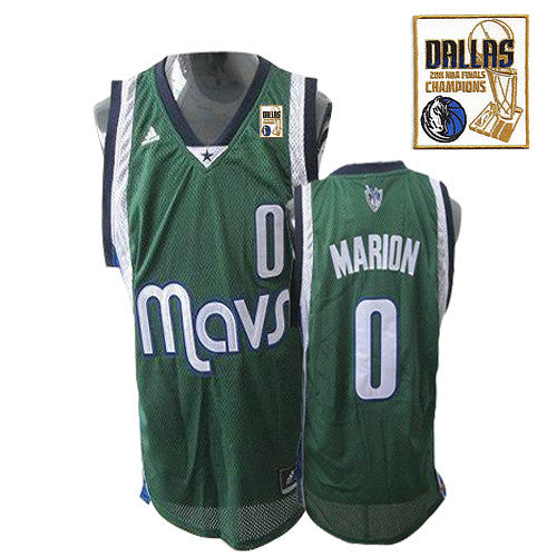 Mavericks 2011 Champion Patch #0 Shawn Marion Revolution 30 Green Stitched Basketball Jersey