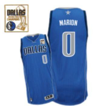 Mavericks 2011 Champion Patch #0 Shawn Marion Revolution 30 Sky Blue Stitched Basketball Jersey