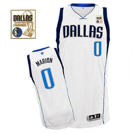 Mavericks 2011 Champion Patch #0 Shawn Marion Revolution 30 Whtie Stitched Basketball Jersey