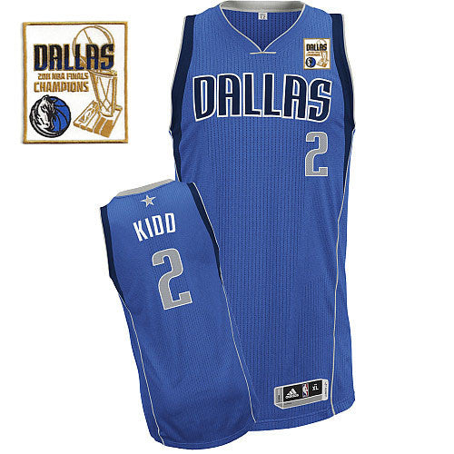 Mavericks 2011 Champion Patch #2 Jason Kidd Revolution 30 Sky Blue Stitched Basketball Jersey