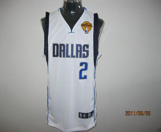 Mavericks 2011 Finals Patch #2 Jason Kidd White Stitched Basketball Jersey