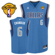 Mavericks 2011 Finals Patch #6 Tyson Chandler Revolution 30 Sky Blue Stitched Basketball Jersey