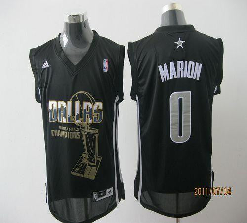 Mavericks 2011 Finals Champions #0 Shawn Marion Revolution 30 Black Stitched Basketball Jersey