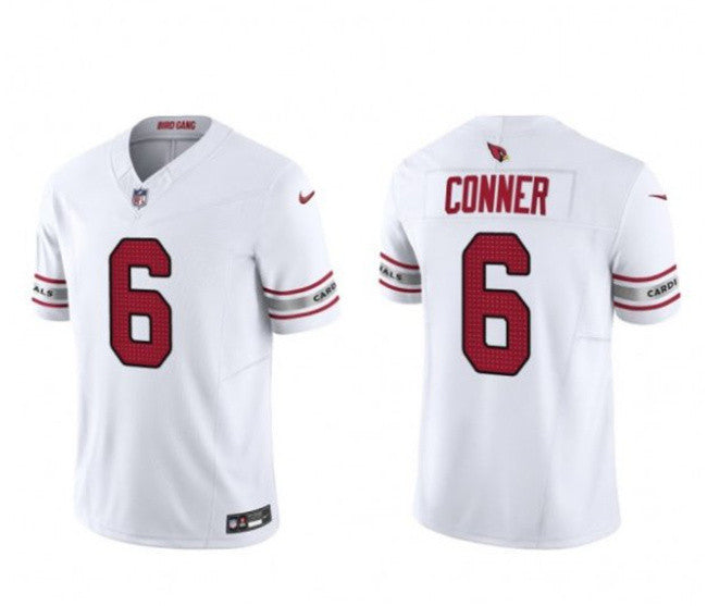 Men's Arizona Cardinals #6 James Conner White 2023 F.U.S.E. Untouchable F.U.S.E. Limited Football Stitched Jersey