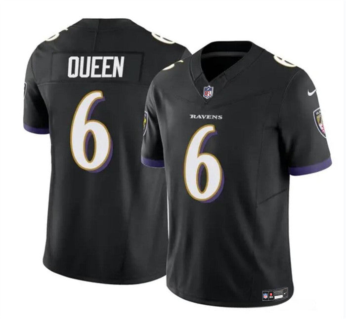 Men's Baltimore Ravens #6 Patrick Queen Black 2023 F.U.S.E. Limited Football Stitched Jersey