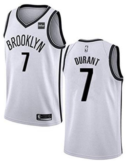 Men's Brooklyn Nets #7 Kevin Durant White Stitched Basketball Jersey