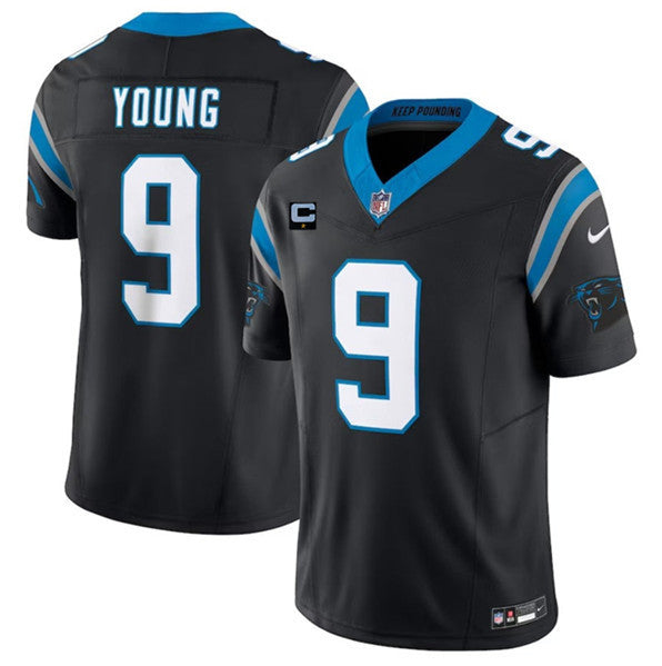 Men's Carolina Panthers #9 Bryce Young Black 2023 F.U.S.E. With 1-Star C Patch Vapor Untouchable Football Stitched Jersey