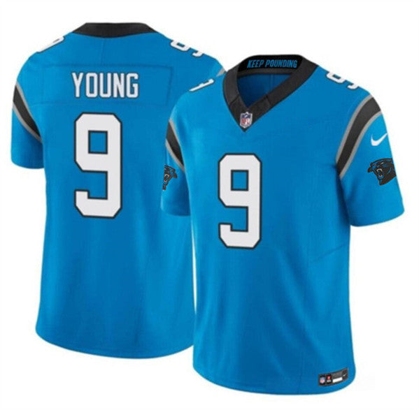 Men's Carolina Panthers #9 Bryce Young Blue 2023 F.U.S.E. Untouchable Football Stitched Jersey