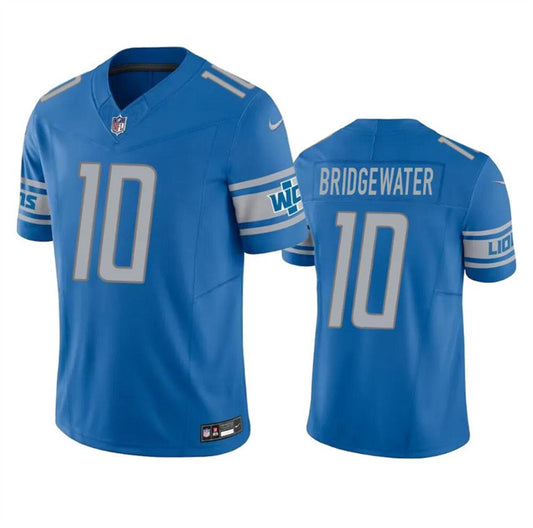 Men's Detroit Lions #10 Teddy Bridgewater Blue 2023 F.U.S.E. Untouchable Limited Football Stitched Jersey