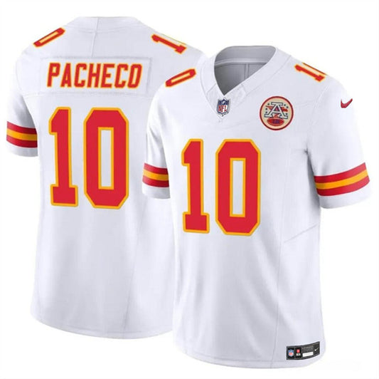 Men’s Kansas City Chiefs #10 Isiah Pacheco White 2023 F.U.S.E. Untouchable Limited Football Stitched Jersey