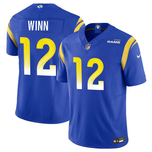 Men's Los Angeles Rams #12 Dresser Winn Blue 2023 F.U.S.E. Untouchable Football Stitched Jersey