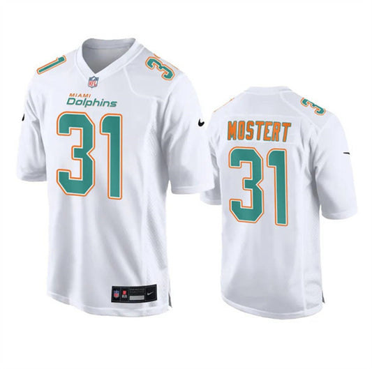 Men's Miami Dolphins #31 Raheem Mostert White Fashion Vapor Untouchable Football Stitched Jersey