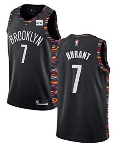 Men's Nets #7 Kevin Durant Black Stitched Basketball Jersey