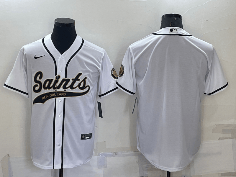 Men's New Orleans Saints Blank Grey Stitched Cool Base Baseball Jersey