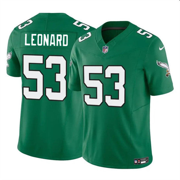 Men's Philadelphia Eagles #53 Shaquille Leonard Green 2023 F.U.S.E. Throwback Vapor Untouchable Limited Football Stitched Jersey