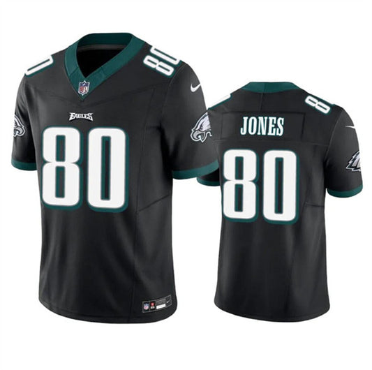 Men's Philadelphia Eagles #80 Julio Jones Black 2023 F.U.S.E. Untouchable Limited Football Stitched Jersey