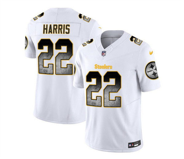 Men's Pittsburgh Steelers #22 Najee Harris White 2023 F.U.S.E. Untouchable Limited Football Stitched Jersey