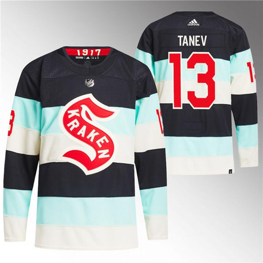 Men's #13 Brandon Tanev Deep Sea Blue 2024 Winter Classic Primegreen Stitched Hockey Jersey