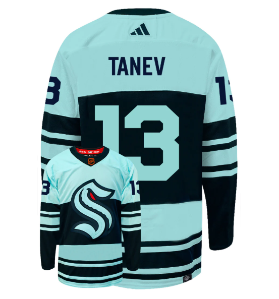 Men's #13 Brandon Tanev Ice Blue 2022-23 Reverse Retro Stitched Hockey Jersey