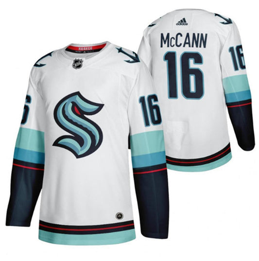 Men's #16 Jared McCann White Stitched Hockey Jersey