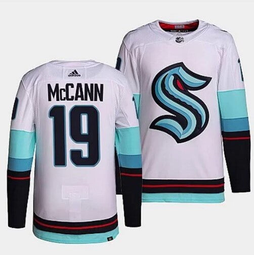 Men's #19 Jared McCann White Stitched Hockey Jersey