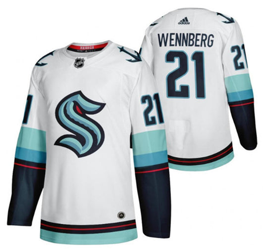 Men's #21 Alex Wennberg White Stitched Hockey Jersey