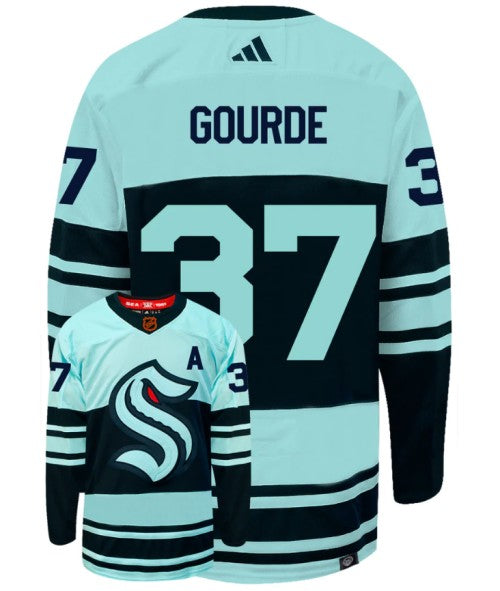 Men's #37 Yanni Gourde Ice Blue 2022-23 Reverse Retro Stitched Hockey Jersey