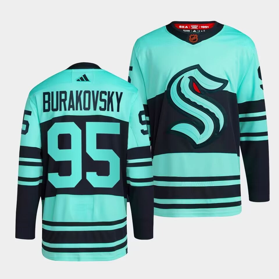 Men's #95 Andre Burakovsky Ice Blue 2022-23 Reverse Retro Stitched Hockey Jersey