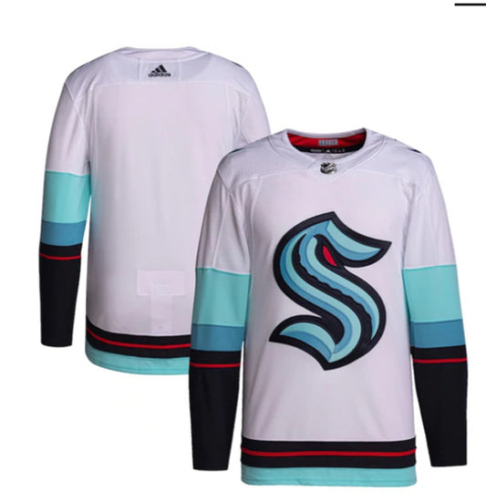 Men's Blank White Stitched Hockey Jersey