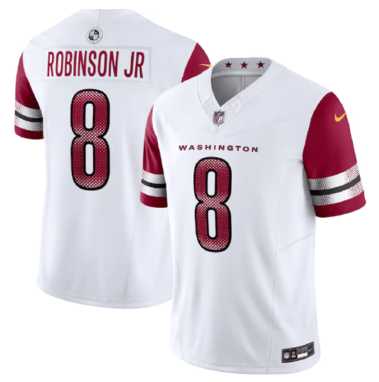 Men's Washington Commanders #8 Brian Robinson Jr. White 2023 F.U.S.E. Limited Football Stitched Jersey