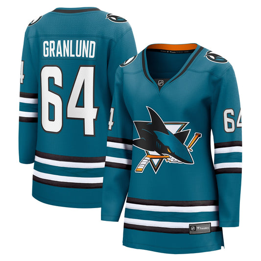 Mikael Granlund San Jose Sharks Branded Women's Home Breakaway Player Hockey Jersey - Teal