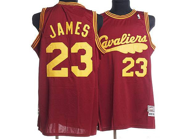 Mitchell and Ness Cavaliers #23 LeBron James Red ThrowbackStitched  Basketball Jersey