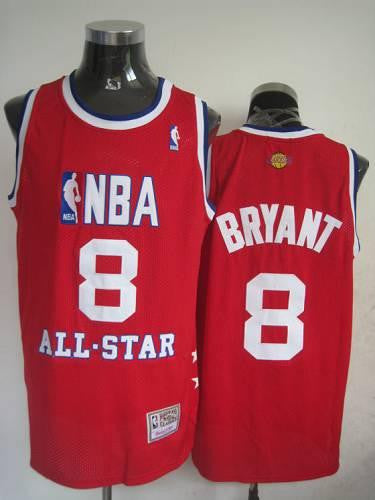 Mitchell And Ness Lakers #8 Kobe Bryant Red 2003 All Star Stitched Basketball Jersey