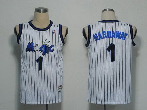 Mitchell and Ness Magic #1 Penny Hardaway White Stitched Basketball Jersey